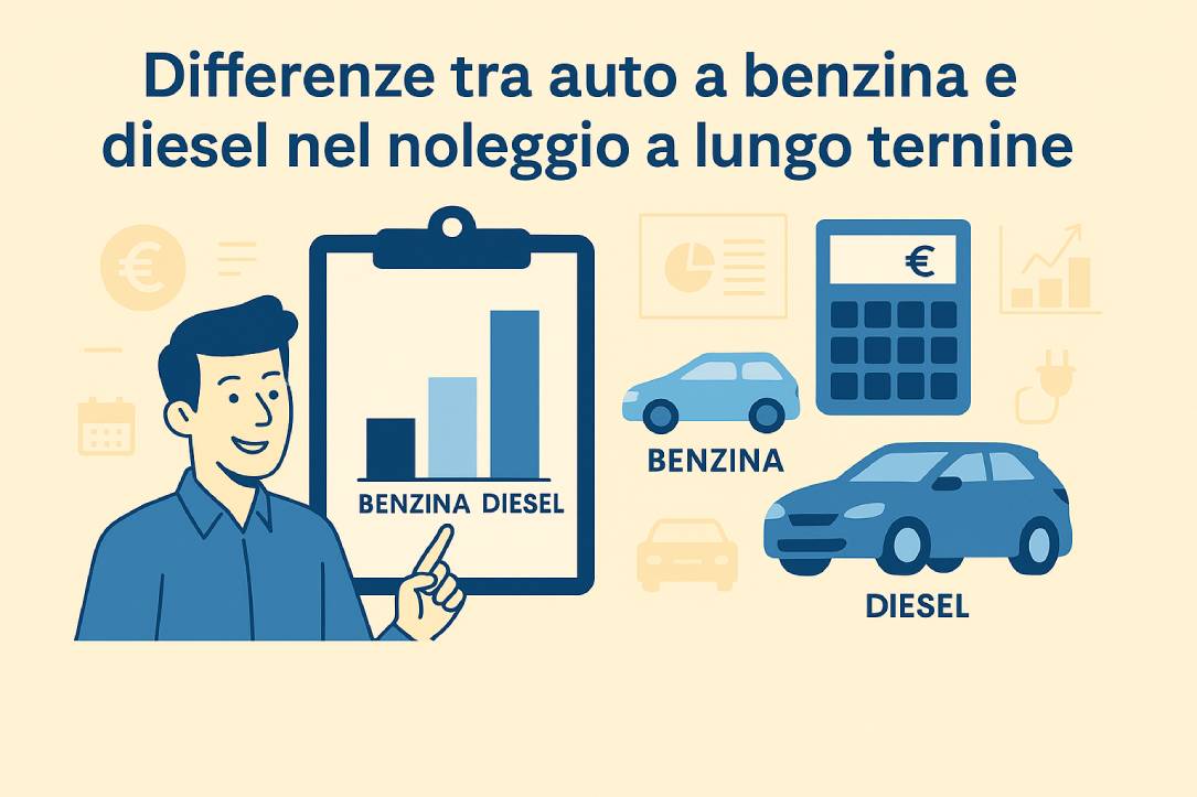 Differenze Auto Benzina Diesel Noleggio Lungo Termine Copertina